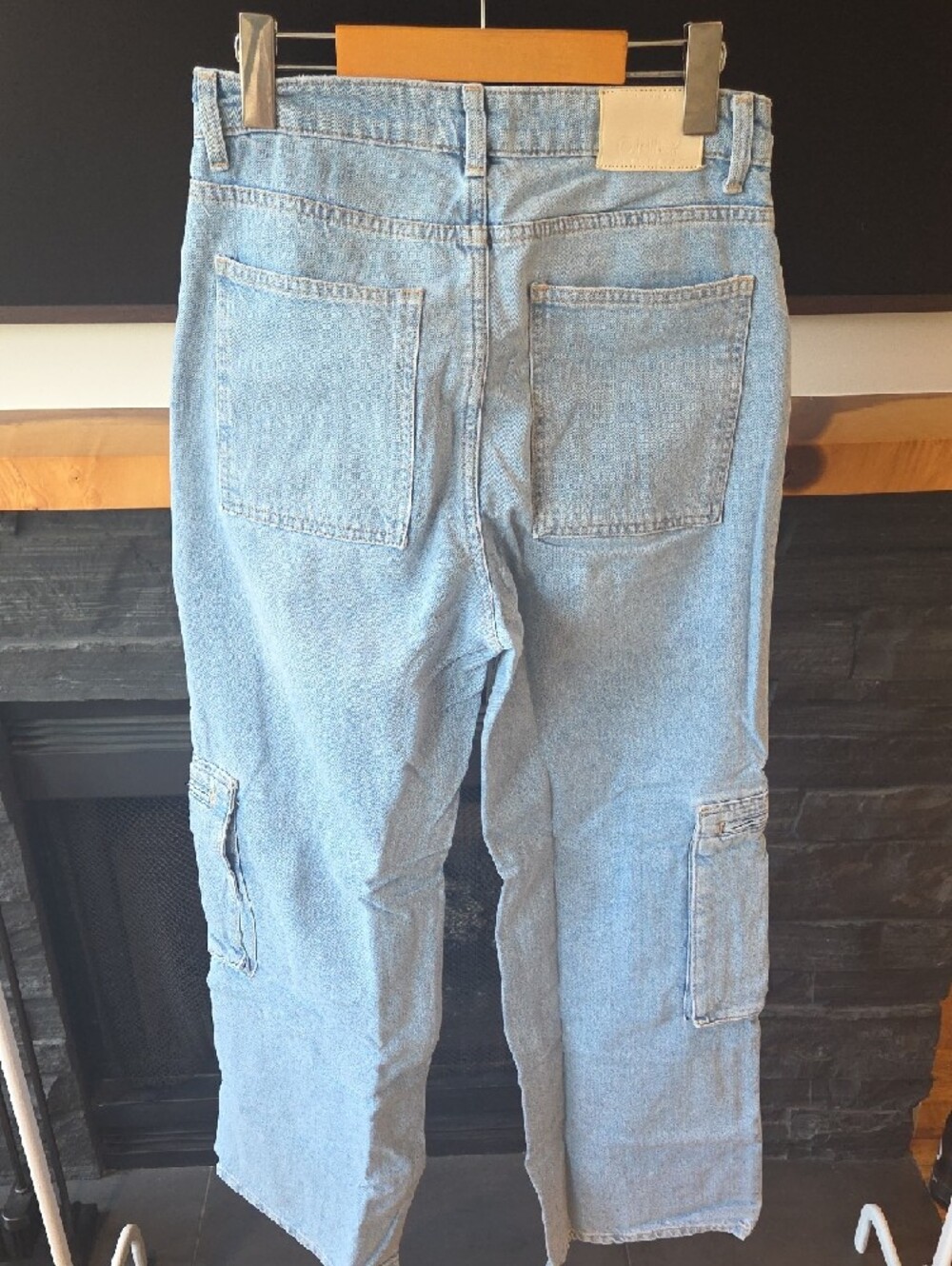 "ONLY" Light Blue Cargo Jeans - Picture 5 of 8